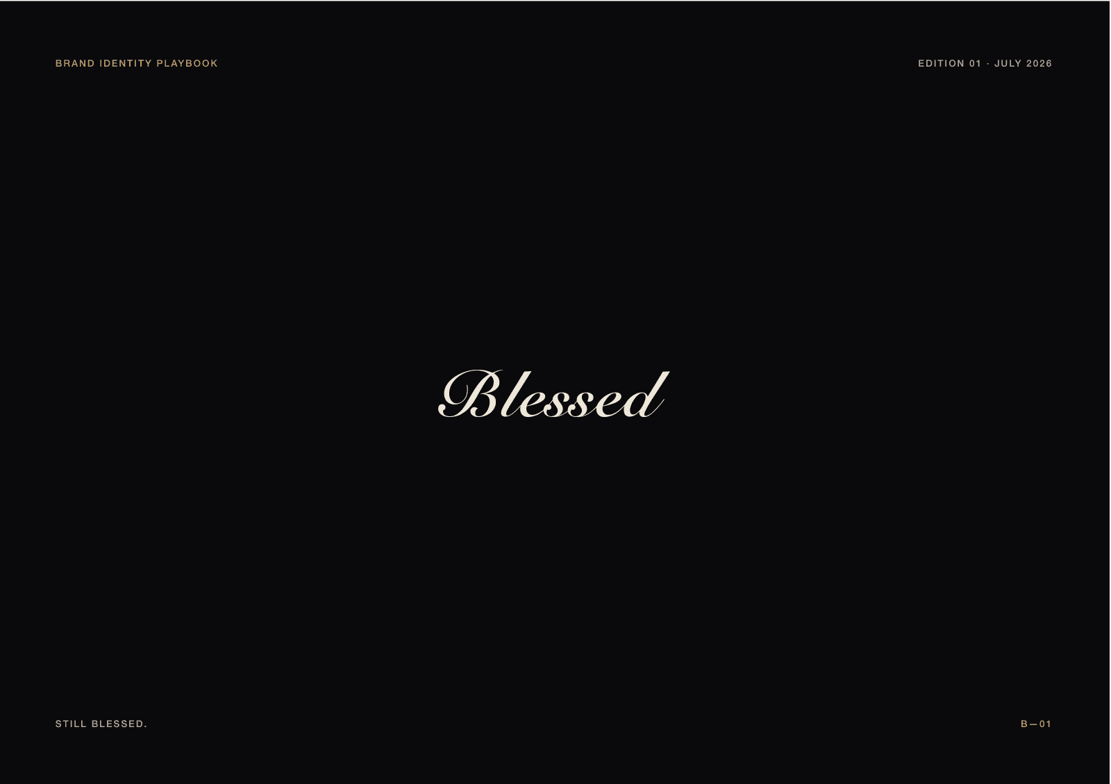 Blessed playbook cover