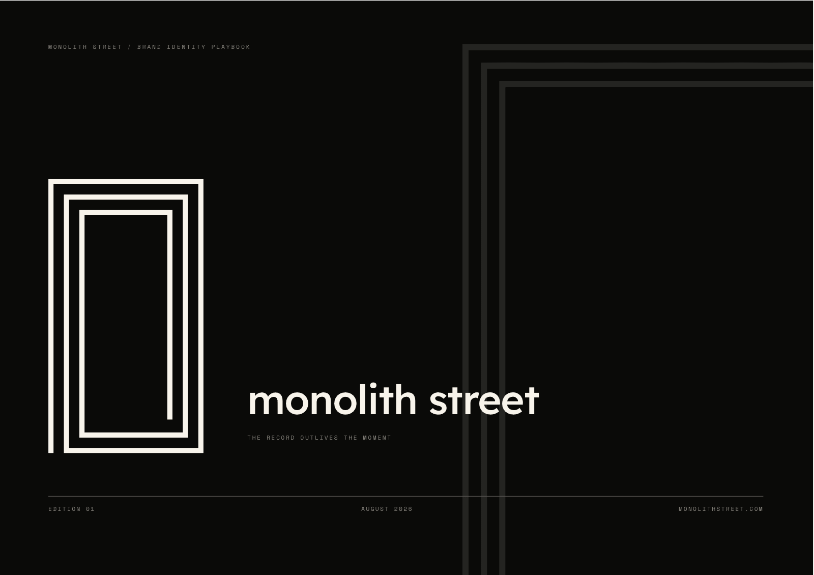 Monolith Street playbook cover